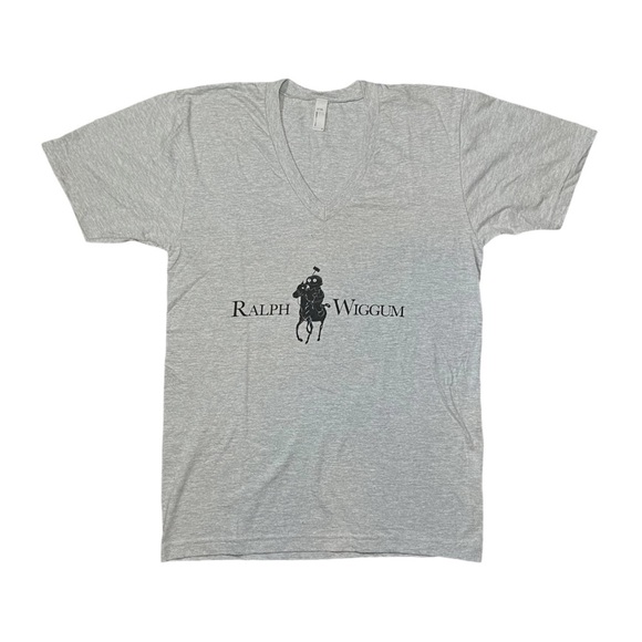 The Simpsons “Polo Ralph Wiggum Lauren” T-Shirt Size Small Gray Funny - Picture 1 of 5